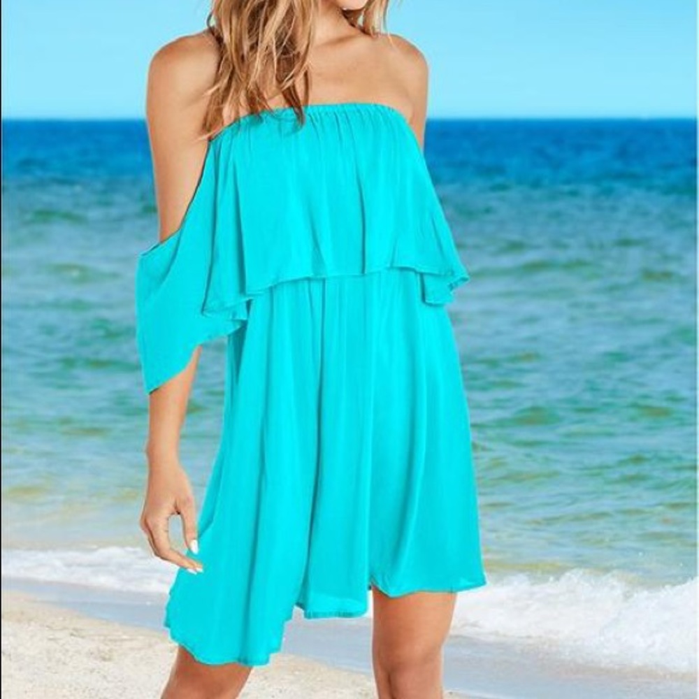 NWT Aqua Off Shoulder Cover-Up Sz Lg